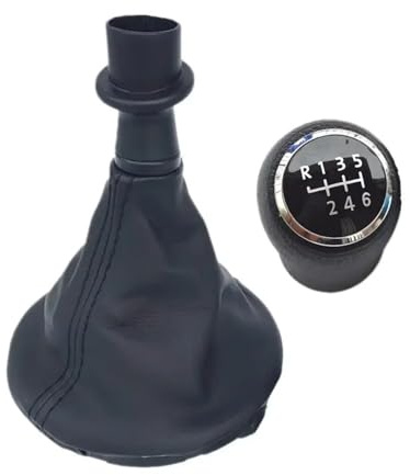 FGHDSSA Schaltknauf Für VW Für Transporter Für Multivan Für Caravelle Für T5 (2004–2010) Schaltknauf Für 6-Gang-Schaltgetriebe(Black 6 Speed)