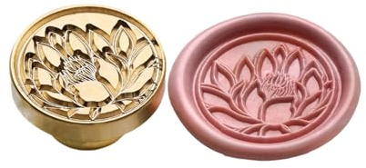 Antiker Siegelstempel, Blume, geprägter Wachs-Metallkopf für Briefe, Umschläge, Karten, Hochzeitseinladungen, Wachssiegelstempel, Messing