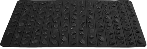 wkao Alfombrilla de acupresión: patrón de piedra negra, 27.6 x 16.7 pulgadas, masaje de pies, alivio plantar