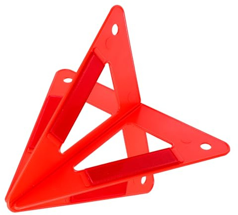 SMASOLO Señal de Advertencia Triangular Plegable Reflectante para Automóvil, Triángulo de Seguridad Vial de PVC Resistente, Fácil Transporte, Uso en Emergencias y Carretera, Reflector