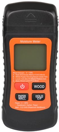 MAGICLULU Testeur D'humidité Portable pour Bois et Mur Écran Lcd Rétroéclairé, Détecteur D'humidité pour Papier et Carton, Hygromètre Précis sans Pile, Outil de Mesure Polyvalent