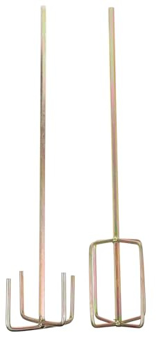 Outanaya Mélangeur à Perceuse 2 Pièces Tiges Hexagonales Six Pans pour Peinture et Boue, Acier Résistant, Mélangeur à Plâtre et Ciment, Accessoire Malaxeur Électrique Professionnel
