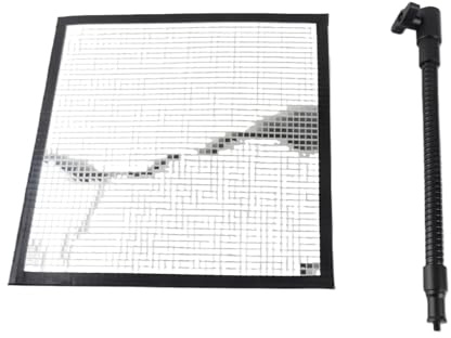 YUEHISY Flexibel Ljusreflektor, Optisk Spegelpanel med Flera Ytor, 9,4x9,4 Tum, Ljusformande Rutnät, Magnetisk Bas, 1/4 Tråd, för Fotografering (Silver)