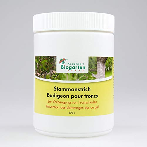 Andermatt Biogarten Stammanstrich 600 g – natürlicher Schutzanstrich für Baumstämme – gegen Frost- & Hitzeschäden – schützt Rinde – für Obstbäume & Zierbäume