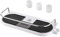Ibergrif M34032, Porte Savon Douche, Support sans Percage, Étagère pour Tringle de Douche 19mm-25mm, Noir et Blanc
