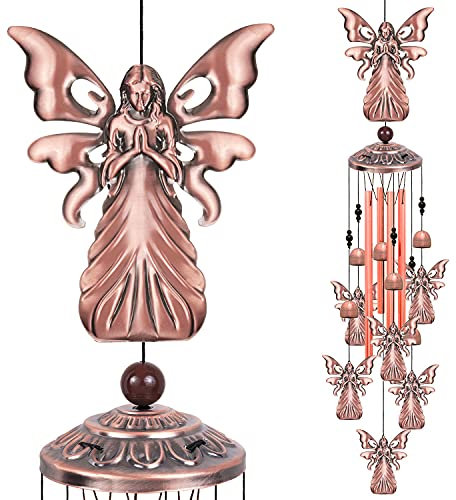 Windspiel für den Außenbereich, Geschenke für Mutter, Oma und Familie, Musik-Windfänger, mobile Engel, Ornamente, Gedenk-Windspiel, Segen-Windglocken für Innenbereich, Haus, Balkon, Rasen, Hof