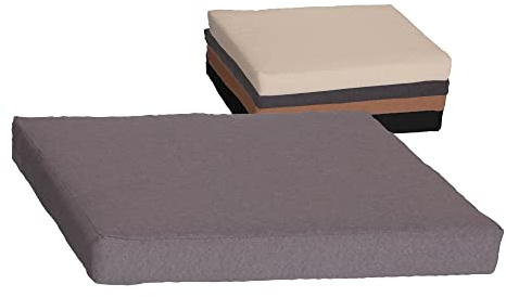 Beo Sitzkissen 70x70 cm wasserabweisend für Lounge Gartenmöbel | Made in EU Lounge-Kissen Grau | Stuhlkissen mit Reißverschluss und herausnehmbarer Füllung | Öko-Tex geprüft schadstofffrei