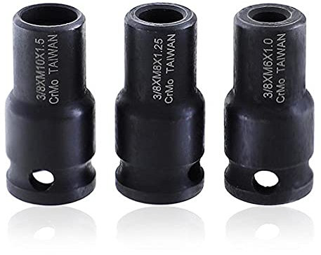 Socket Adapter 6mm/8mm/10mm Socket Holder 3/8 Inch Square Driver Bolt Driver for Hanger Bolts Thread Tools