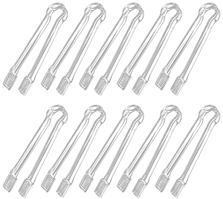 Lot de 10 pinces de service en plastique transparent pour buffet, cuisine, mini ustensiles de service pour aliments, glace, salade, buffet, barbecue, biscuits, 16 cm