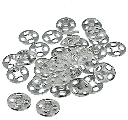 60 Paar Kunststoff-Druckknöpfe, klein, rund, Druckknopfverschluss, unsichtbare Schnalle für DIY, Nähen, Kleidung, Hemd, Lätzchen, Wickeltasche, 10 mm (transparent)