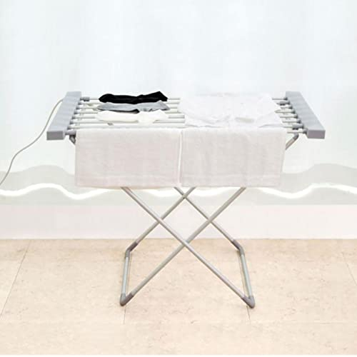 Asciugatrice Elettrico da 110W/210W, Stendino Elettrico, Scaldasalviette Pieghevole, Essiccatore Portatile a Temperatura Costante 55℃, Grande Capacità 10kg, Basso Consumo, Risparmio Energetico ( Size