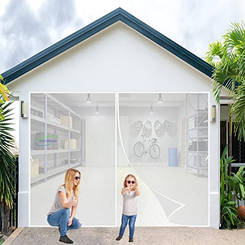 Magnet Fliegengitter Balkontür 85x210cm Anti Riss verstärktes Oberteil, Magnet Insektenschutz Tür, Rahmen-Klettverschlüsse für Terrassentür, Weiß Anpassbare