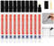 Sheryl&Rain 10 Piezas Rotulador Juntas Azulejos Negro,Lápiz para Juntas,Rotuladores para Juntas de Azulejos,Rotulador Reparador Laca para Restauración de Lechada de Azulejos Pared Suelo Baño y Cocina
