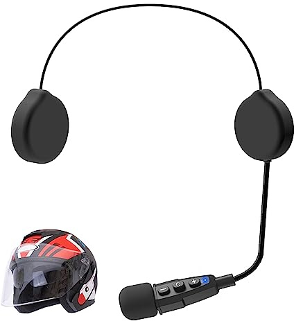 OBEST Auriculares Bluetooth 5.1 para Casco de Motocicleta,Altavoz Inalámbrico Impermeable con Función de Reducción de Ruido y Efectos de Sonido 3D,Soporte para Walkie Talkie