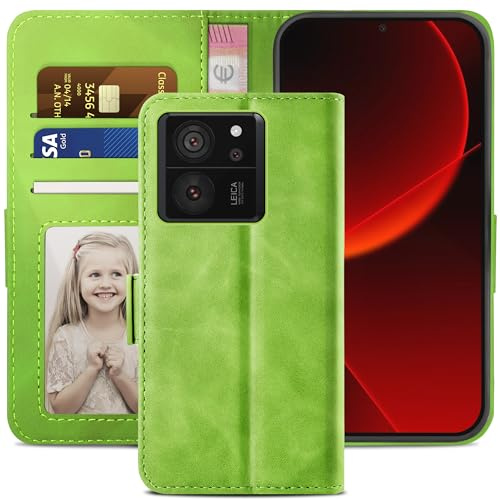 YATWIN Handyhülle für Xiaomi Mi 13T 5G Hülle, Klapphülle Xiaomi Mi 13T Pro 5G Premium Leder Brieftasche Schutzhülle [Kartenfach] [Magnet] [Stand] Handytasche Case für Xiaomi 13T/13T Pro