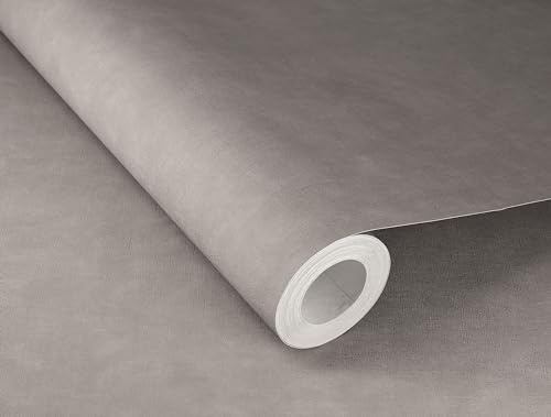 Rasch Papel pintado 330083 – Papel pintado no tejido, color gris con aspecto de lino, estructura textil de la colección Paraiso