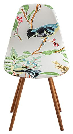 Meigeh Fundas para Sillas de Comedor Fundas para Sillas Escandinavas Cubre Silla Escandinava Fundas para Sillas de Forma Curva elásticas 6 Piezas Fragancia Floral