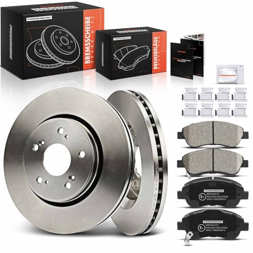 Frankberg 1x Frankberg Disk + 4x Front brake pads 45022SWWG01, 45022T1EG00 | Compatible with: CR-V IV RM, CR-V III RE