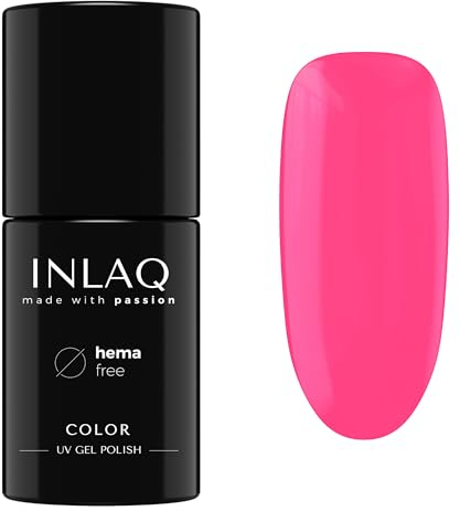 INLAQ® UV Nagellack Rosa 6 ml Hema Free - Langlebiger UV Lack - Neon Spectrum Kollektion - Gelnägel - Shellac Gel - Gellack ohne Hema