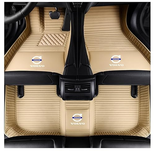 QWTYAFDD Auto-Fußmatten Leder Mit Vollständiger Abdeckung,für Volvo C30 2006-2012 Bodenmatten Allwetter Wasserdicht rutschfeste Teppich Zubehör,C