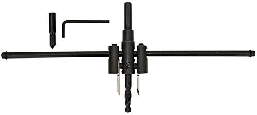 Set di Frese a Tazza Circolari Regolabili, Punta per a Tazza Circolare Nera da 30-200 Mm Punta da Trapano Punta Noiosa per Taglio Tondo per la Lavorazione del Legno Fai-Da-Te