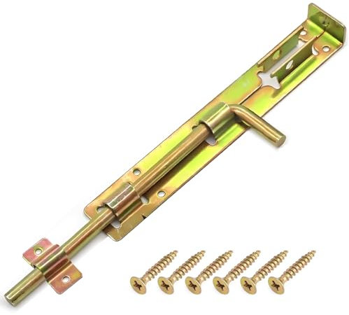 Robuste Torschrauben für Holztore, groß, verzinkt, industrielles Gartentor, 300 mm Dropdown-Bolzen für Garagenschuppen, Gleitbolzen, Tor-Tore, Auffahrtore
