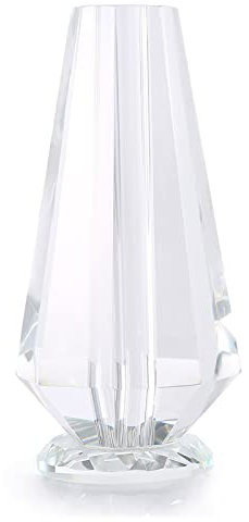 Wifehelper Florero de Cristal, Florero de una Sola Rosa, 1 Pieza, Transparente, Brillante, Elegante Florero de Cristal, Decoración Artesanal, Florero de una Sola Rosa para Decoraciones