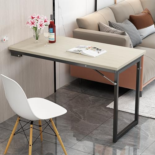 uofgcru Schwebender Schreibtisch Für Die Wand,wandtisch Klappbar Küche,Wand Klapptisch,klappbarer Wandtisch, Klappbarer Wandtisch Für Wäsche,Zimmer, Arbeitszimmer-90×50×75cm