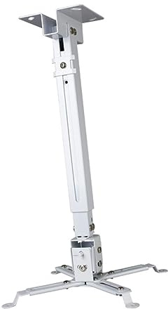 Hemobllo 15kg Soporte De Techo para Proyector Montaje Ajustable De Soporte De Proyector Led De Hierro Blanco