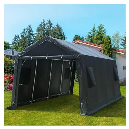 GSCLZ Tragbarer Carport FüR DraußEn 10x20 ft Heavy Duty Carport Outdoor Terrasse Anti-Schnee Tragbare Baldachin Lagerung Shelter Schuppen, Baldachin FüR Auto, LKW, Boot