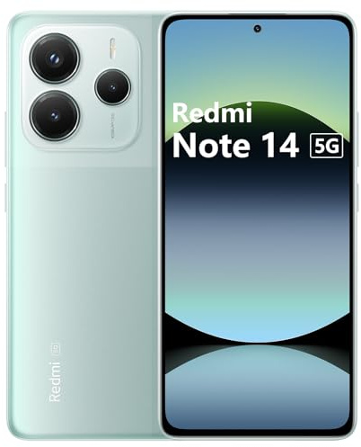 XIAOMI Redmi Note 14 5G 8+256GB, Smartphone 6.67, AMOLED, MediaTek Dimensity 7025-Ultra, Green (EU Versione)
