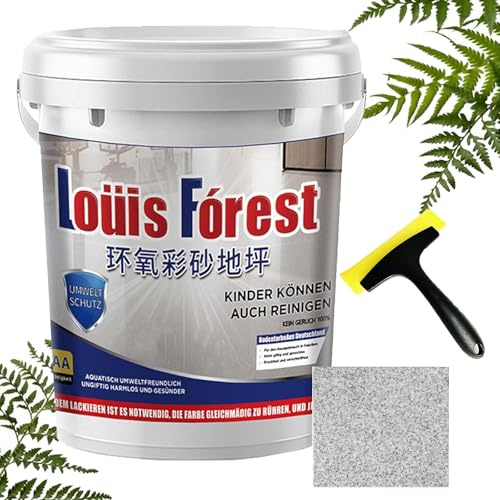 GXHNB Epoxy Floor Paint Marble Effect, Coating Marble Like Finish, High-Gloss Epoxy Coating Concrete, Duty Concrete Crack Repair Adhesive Waterproof Quick (Light grey)