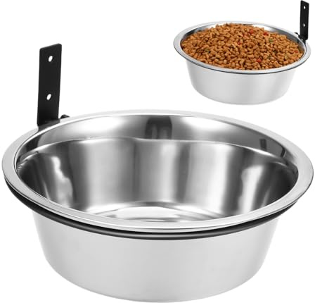 JOINPAYA Stainless Steel Wall Mounted Elevated Dog Bowl, 8 Inch, Hanging Pet Food and Water Bowl for Small Dogs and Cats, Smooth Surface for Easy Cleaning and Long-term Use