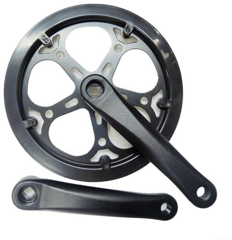 Yuanpgky Einzel-Kettenblatt-Kurbelgarnitur für Vierkant-Tretlager, 48T/40T/52T, 170 mm, Kurbelarm-Set, kompatibel mit Rennrad, Fixie, E-For Bike (52T)