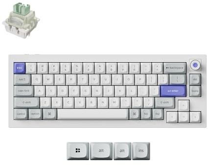 Keychron Q2 HE 8K Verkabelte Magnetische Gaming-Tastatur mit Taste, 65% Layout, Aluminiumgehäuse, 8000Hz Stimmgeschwindigkeit, einstellbare Steuerschalter, QMK & Keychron Launcher, RGB, Mac/Windows