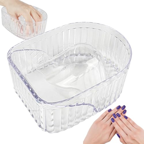 Bol Remojo Uñas – Recipiente Manicura | Bol | Diseño Ergonomico Estilo Japonés, Material ABS, Para Ablandar Piel Muerta, Limpieza & Cuidado Uñas, Salón, Belleza, Hogar, Resistente Calor, Base