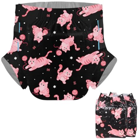 CutiePlusU Disposable Printed Nappies Diaper Sample 2 Count for Men Women L
