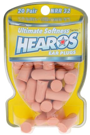 Hearos Ultimate Softness Series Foam Earplugs, 20-Pair
