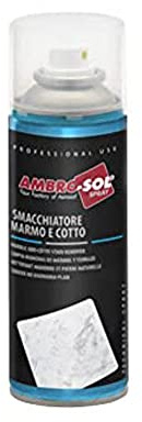 Ambro-Sol P323 Détachant Marbre et Terre Cuite, Détergent, Élimine les Résidus de Graisse, Graissé, Marqueurs et Substrat Organique de Marbre, Terre cuite, Aérosol en Fer Blanc Recyclable 200 ml