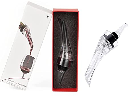FosFun verseur aérateur de vin -Décanteur Aérateur à Vin Professionnel, Bec Verseur à Vin Anti-Goutte aération bec verseur pour vins rouges et blancs - Décanter le vin avec élégance et simplicité