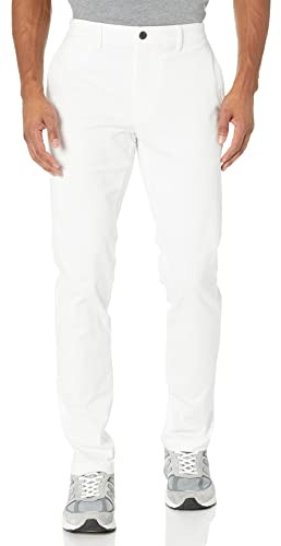 Amazon Essentials Skinny-Fit Tvättade Comfort Stretch Chino-byxor (tidigare Goodthreads), vit, 42 B x 30 L