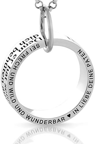 Taufring Kette Gravur personalisierter Taufschmuck Silberkette Taufe Kinderkette mit Taufspruch Geschenk von Paten Psalm Bibelvers Taufkette | HANDMADE IN GERMANY