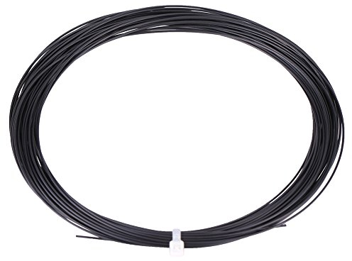 Keenso Badminton Saite, 10m Nylon Hohe Flexibilität Badminton Saite Badmintonschläger Ersatzsaite Badmintonschläger Reparatursaite (Schwarz)