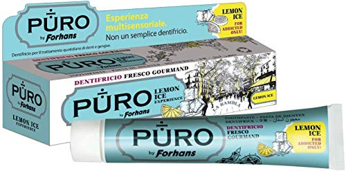 Puro, Zahnpasta Lemon Ice, frische Gel-Zahnpasta, schützend, beruhigend und antibakteriell, für Mundhygiene, natürlicher Schutz und frischen Atem, Zitronen- und Minzgeschmack, 117 ml