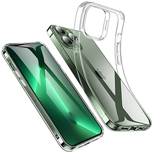 ESR für iPhone 13 Pro Hülle, Klare Stoßfeste Dünne Silikon Handyhülle iPhone 13 Pro Case, Vergilbungsbeständige Dünne Transparente TPU Schutzhülle, Project Zero Serie, Klar