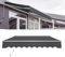 NAIZY Tenda da sole a braccio oscillante in alluminio per balcone terrazza (3,6 x 3 m) - grigio scuro
