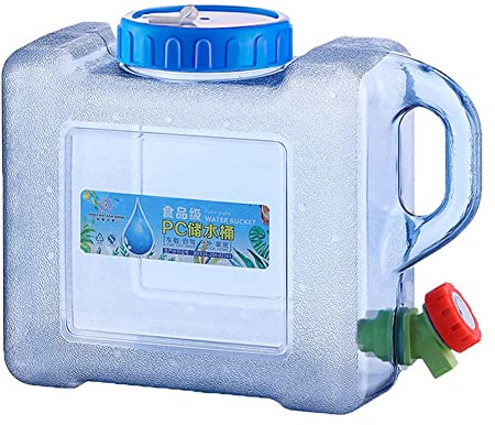 Pomurom Tanica per Acqua con Rubinetto e Manico, 5L/8L Serbatoio per Acqua Potabile, Contenitore per Acqua di Plastica, Serbatoio d'Acqua Portatile per Esterni, Campeggio, Escursionismo,