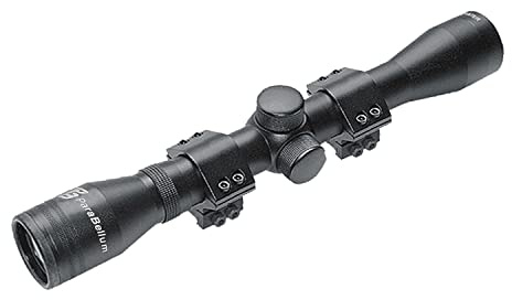 Mira telescópica 4x32 para carabina de Aire, monturas para Carril 11mm. Incluidas.
