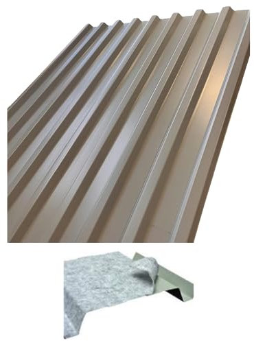 FT METALLI - Lamiera Grecata FT 95 Copertura Tettoia per Esterno Con Filtro Anticondensa - lamiera acciaio zincato - pannelli lamiera ondulata - adatti a qualsiasi superficie - BG 1000 mm