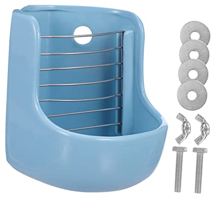 minkissy Kleintier Futternapf Keramik Mit Metallhalterung Doppelfunktion Futterspender Für Meerschweinchen Kaninchen Chinchillas Geeignet